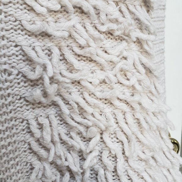 Anthropologie Women's Pilcro Cream Summit Mock Neck Textured Sweater Vest - Picture 4 of 12